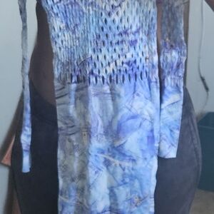 Blue and Purple Tie-Dye Top